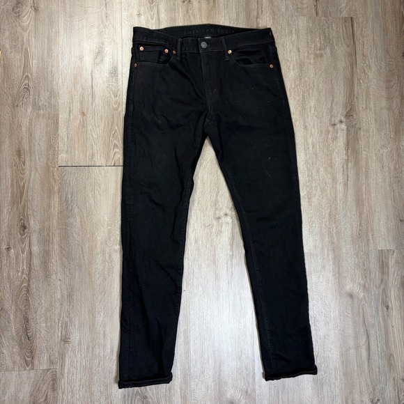 American Eagle Outfitters Other - Amerian Eagle Skinny Jeans Mens 34x32 Black Denim Punk Rock Dark